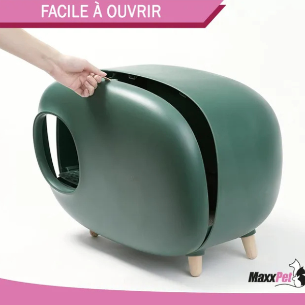Covered Cat Litter Box Enclosed Cat Toilet with Lid 23.5x15x18 Inches Cat Loo House
