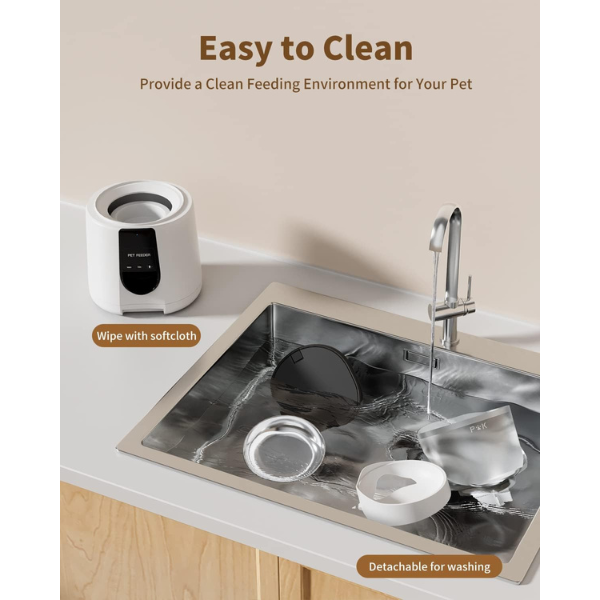Smart Cat Feeder Automatic Connected Dry Food Dispenser for Cats