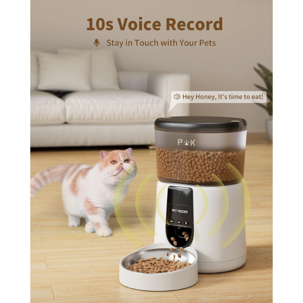 Smart Cat Feeder Automatic Connected Dry Food Dispenser for Cats