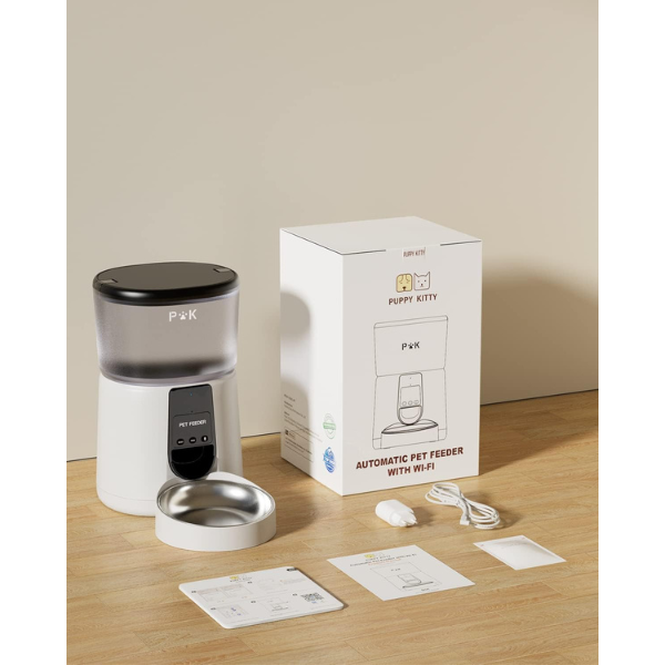 Smart Cat Feeder Automatic Connected Dry Food Dispenser for Cats