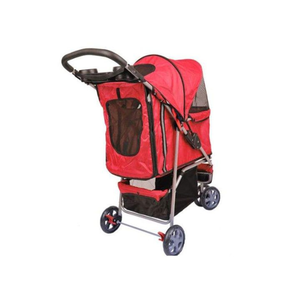 Small Dog and Cat Stroller Up to 33 lbs Pet Carrier Buggy for Cats and Dogs