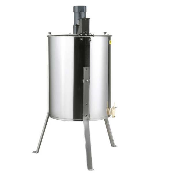Electric Stainless Steel Honey Extractor 4/8 Frame Centrifuge Honey Separator with Lid 140W Adjustable Height for Beekeeping