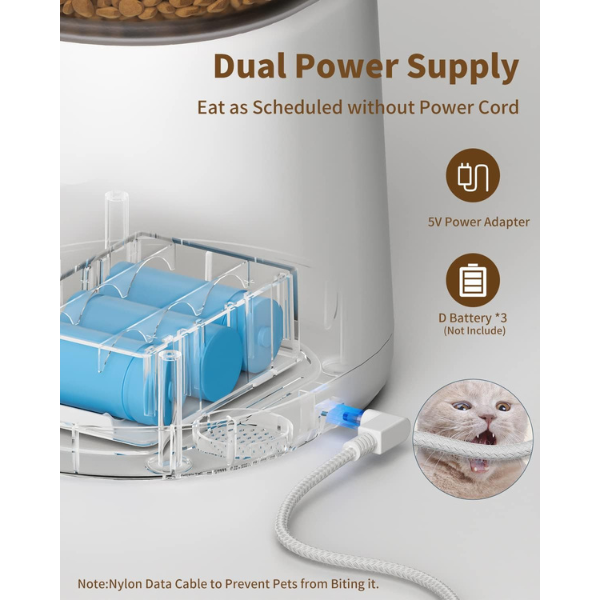 Smart Cat Feeder Automatic Connected Dry Food Dispenser for Cats