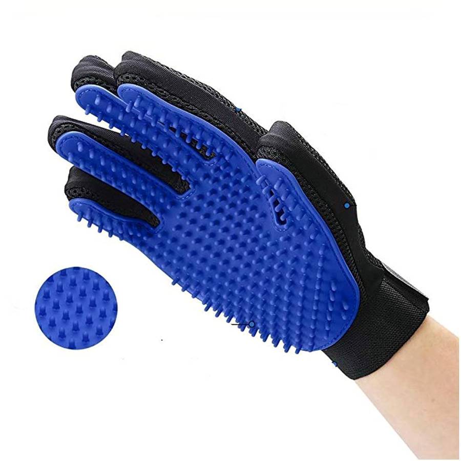 Dog Grooming and Massage Glove Pet Hair Removal Brush for Dogs and Cats