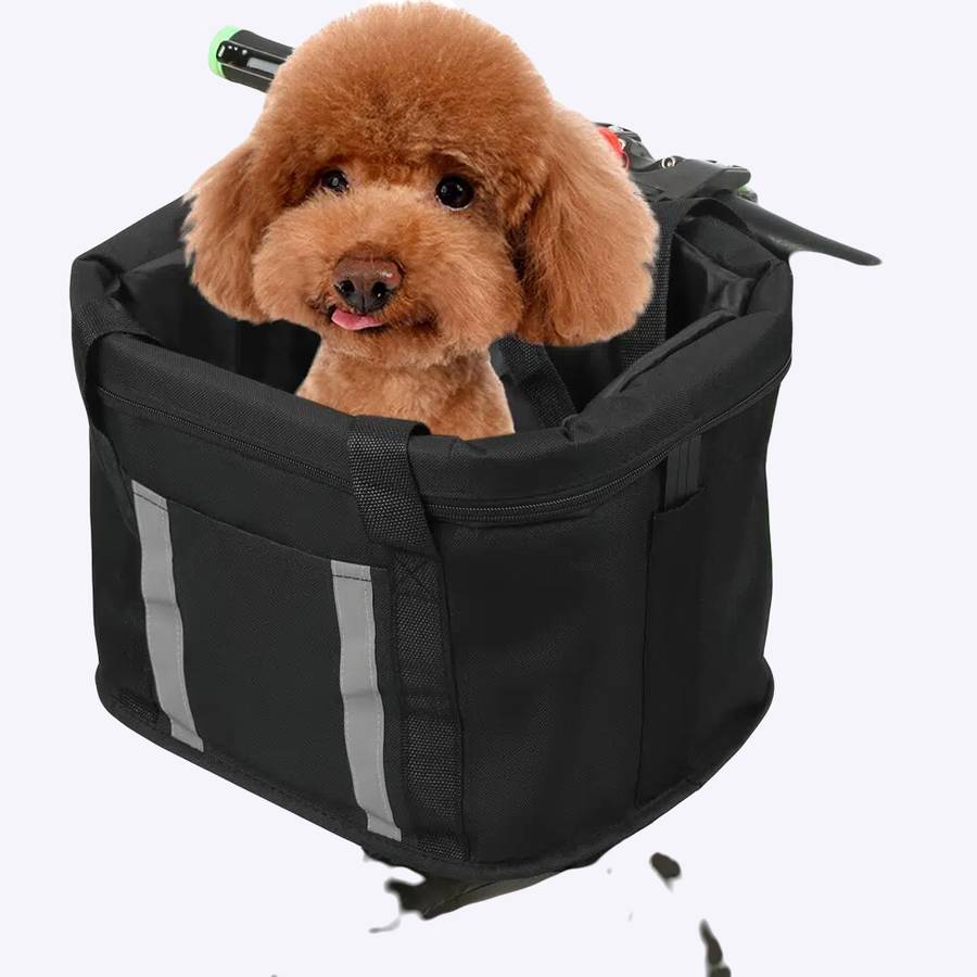 Adjustable Front Handlebar Dog Bike Basket Pet Carrier for Small Dogs Cats Bicycles
