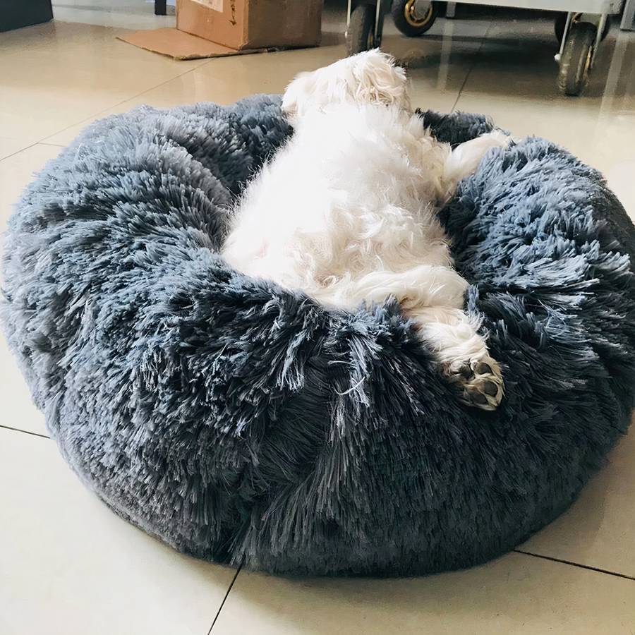 Ultra Soft Fleece Pet Bed Cozy Plush Basket