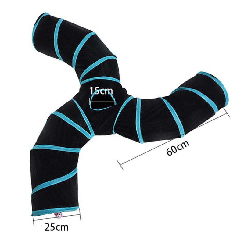 Cat Tunnel Toy Play Tube Interactive Cat Activity Tunnel