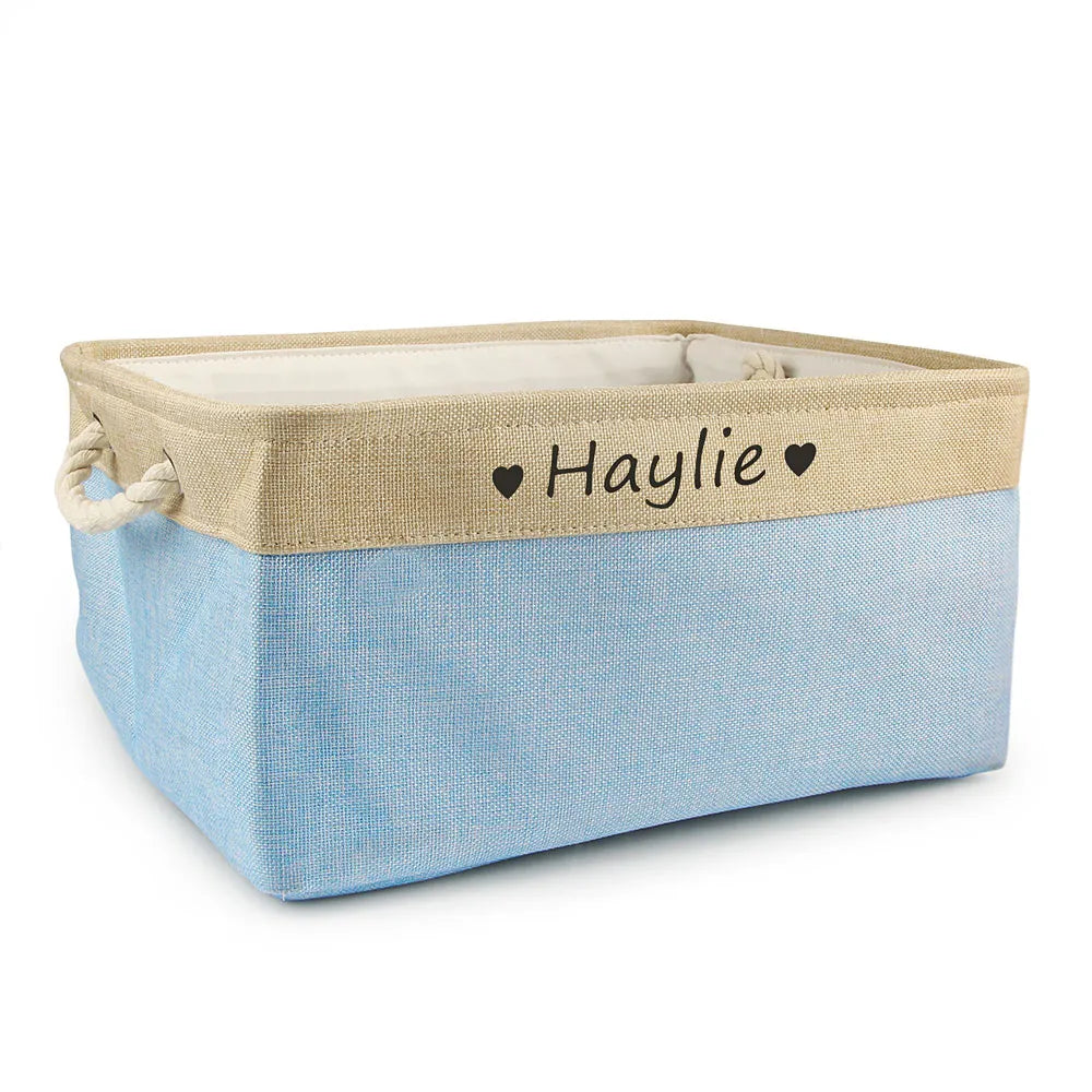 Personalized Custom Pet Storage Basket Organizer for Dog Cat Supplies