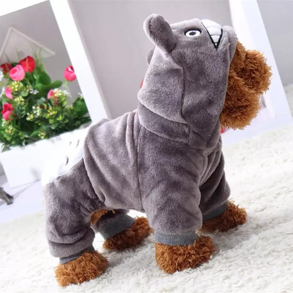 Warm Fleece Cat Costume Cozy Pet Outfit Soft Cats Clothes