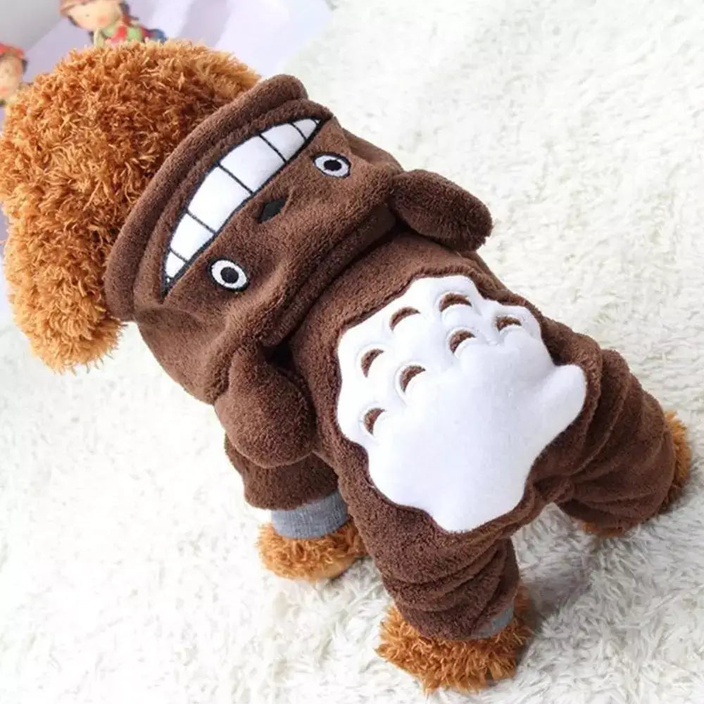 Warm Fleece Cat Costume Cozy Pet Outfit Soft Cats Clothes