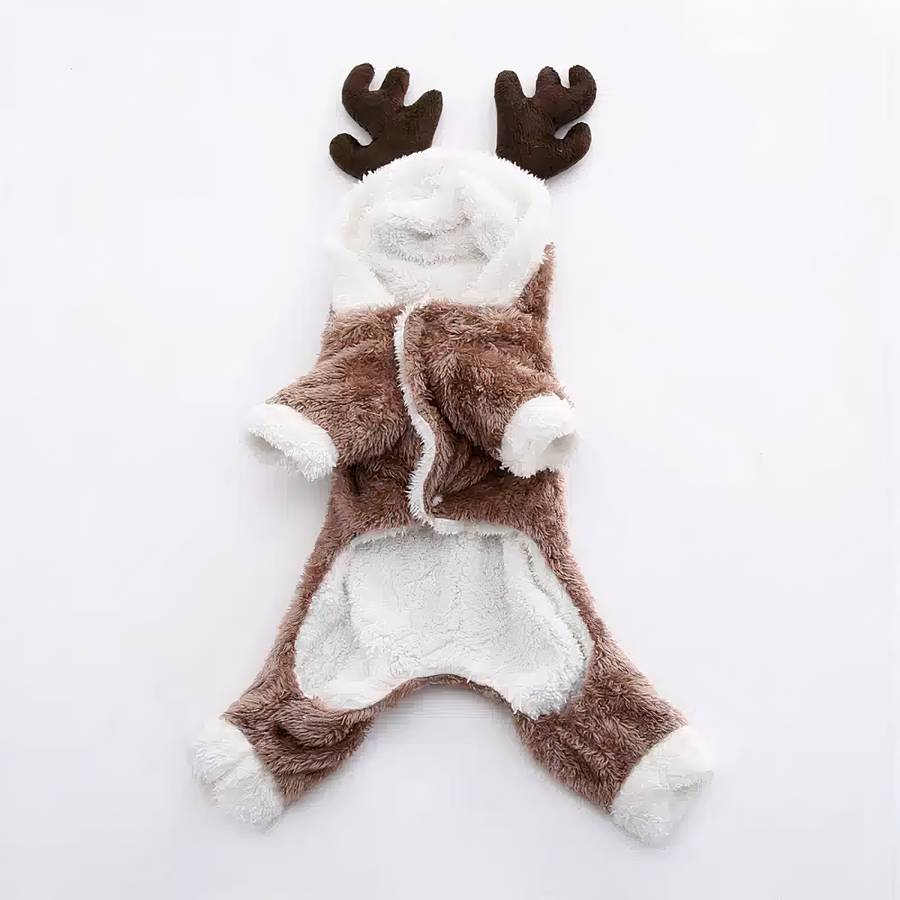 Warm Fleece Cat Costume Cozy Pet Outfit Soft Cats Clothes