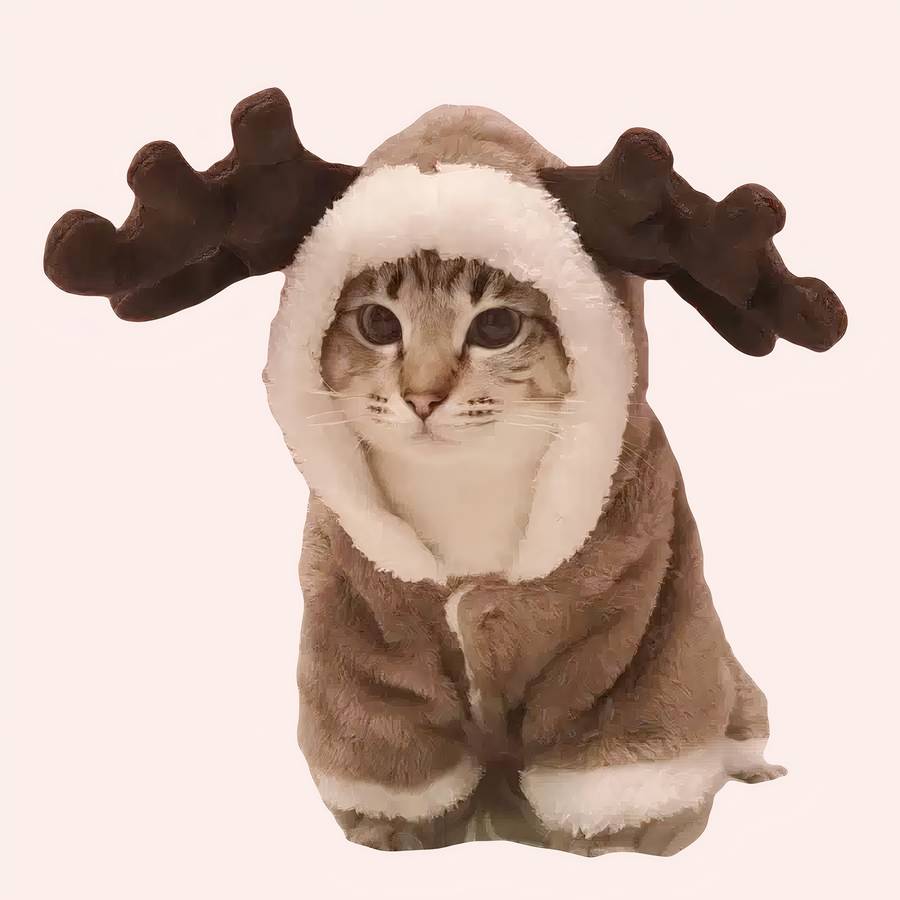 Warm Fleece Cat Costume Cozy Pet Outfit Soft Cats Clothes