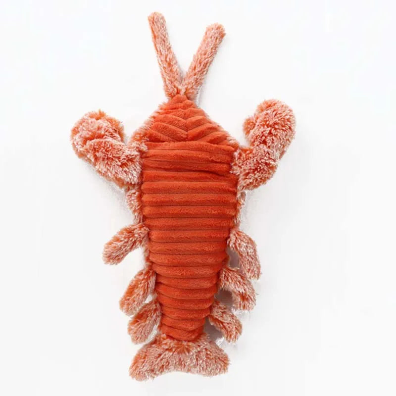Interactive Pet Toy Crayfish Plush Chew Toy for Dogs and Cats