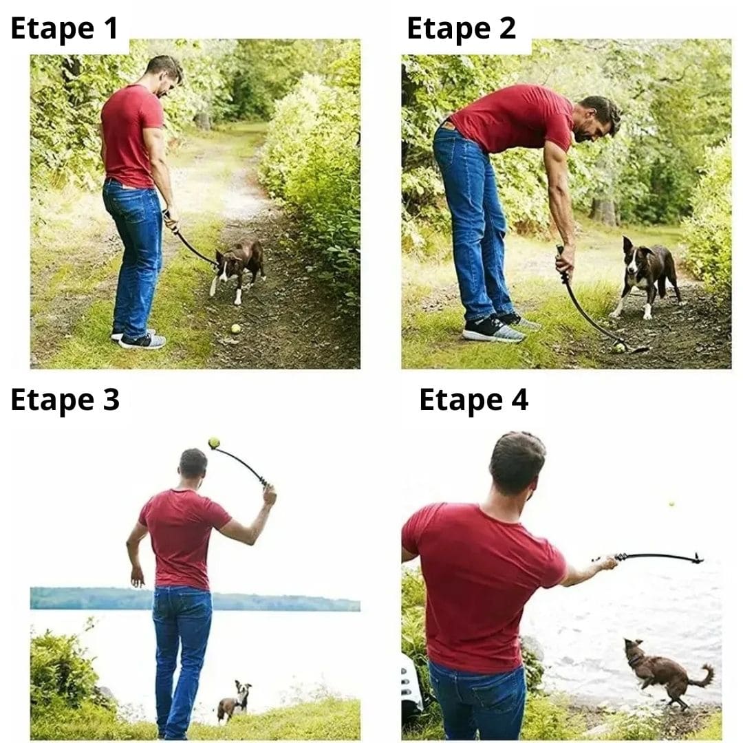 Manual Dog Ball Launcher for Fetch Toy Training