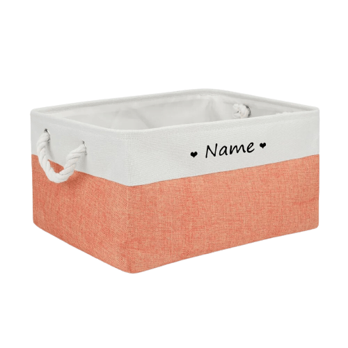 Personalized Custom Pet Storage Basket Organizer for Dog Cat Supplies
