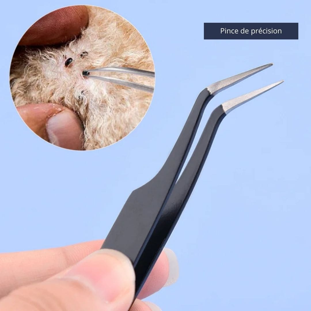 2-in-1 Flea and Tick Remover Tool for Dogs and Cats Tick Removal Tweezers Pet Grooming Tool