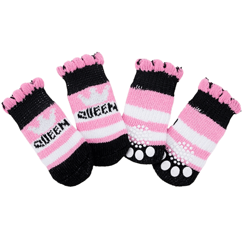 Dog Socks Queen Non Slip Pet Socks for Small Medium Large Dogs