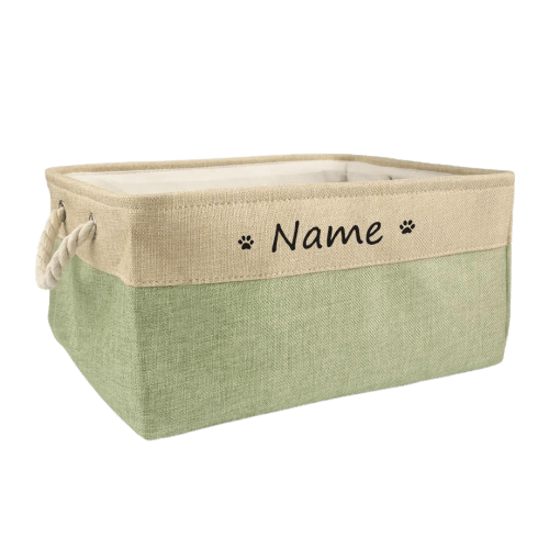 Personalized Custom Pet Storage Basket Organizer for Dog Cat Supplies