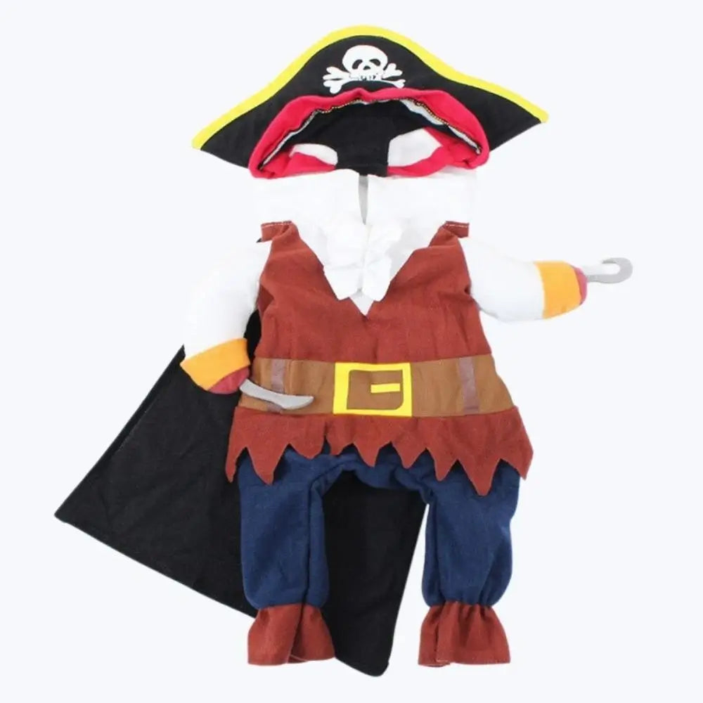 Funny Pirate Cat Costume Halloween Pet Outfit Cat Dress Up Apparel