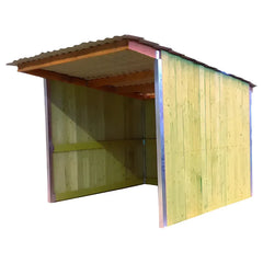 Wooden 3x4m Single Slope Horse Shelter Run-In Shed Pasture Stable