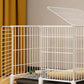 White Dog Exercise Pen with Double Gate Indoor Outdoor Pet Playpen Fence Yard Enclosure