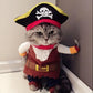 Funny Pirate Cat Costume Halloween Pet Outfit Cat Dress Up Apparel