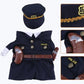 Police Officer Costume for Cats Cat Cop Outfit Pet Police Uniform Shirt for Cats