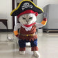 Funny Pirate Cat Costume Halloween Pet Outfit Cat Dress Up Apparel