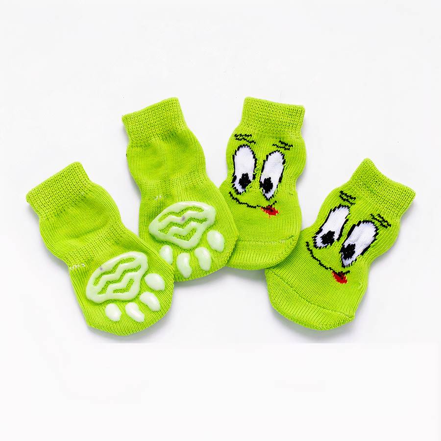 Non slip animal print dog slippers pet booties shoes for dogs