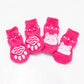 Non slip animal print dog slippers pet booties shoes for dogs