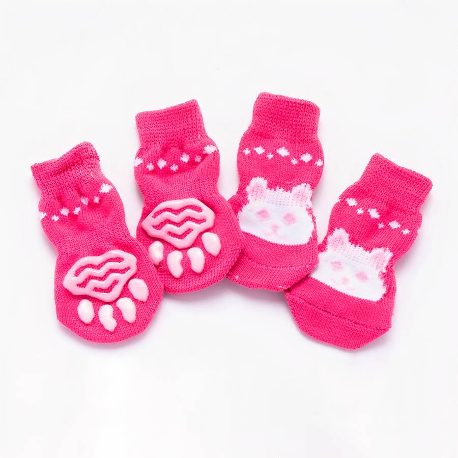 Non slip animal print dog slippers pet booties shoes for dogs