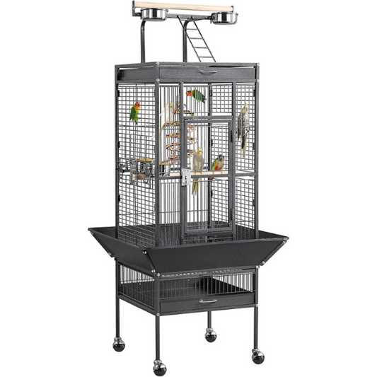 Bird Cage Aviary 18 x 14 x 39 Inch Large Bird Cage with Spacious Enclosure