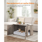 Cat Litter Furniture with Removable Divider - Cat Toilet House for Indoor Pets