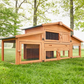 Outdoor Rabbit Hutch Cage 185x51x75cm Small Animal Pet House Enclosure