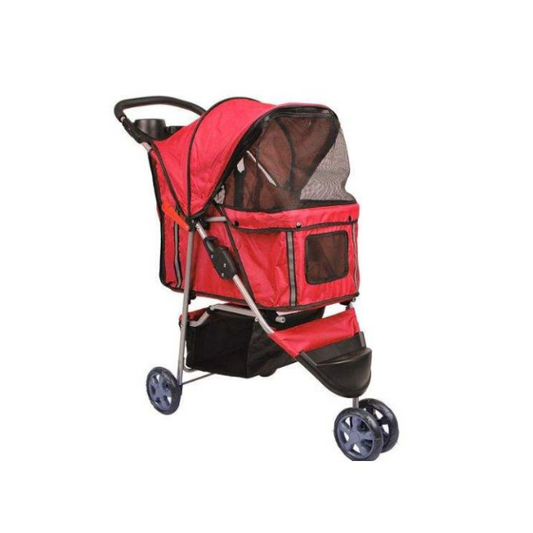 Small Dog and Cat Stroller Up to 33 lbs Pet Carrier Buggy for Cats and Dogs