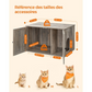 Cat Litter Furniture with Removable Divider - Cat Toilet House for Indoor Pets