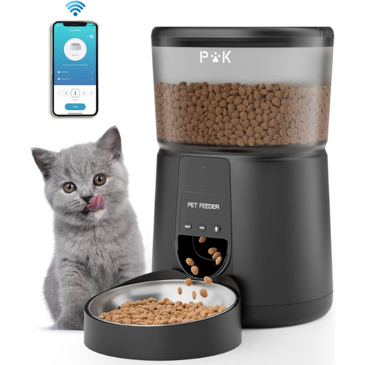 Smart Cat Feeder Automatic Connected Dry Food Dispenser for Cats