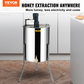 Electric Stainless Steel Honey Extractor 4/8 Frame Centrifuge Honey Separator with Lid 140W Adjustable Height for Beekeeping