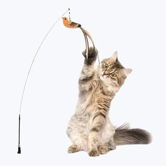 Feather Cat Toy Interactive Cat Teaser Wand for Cats Fun Play