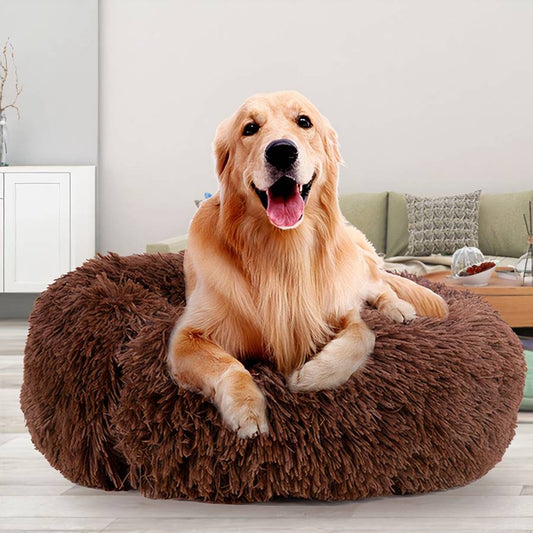 Ultra Soft Fleece Pet Bed Cozy Plush Basket