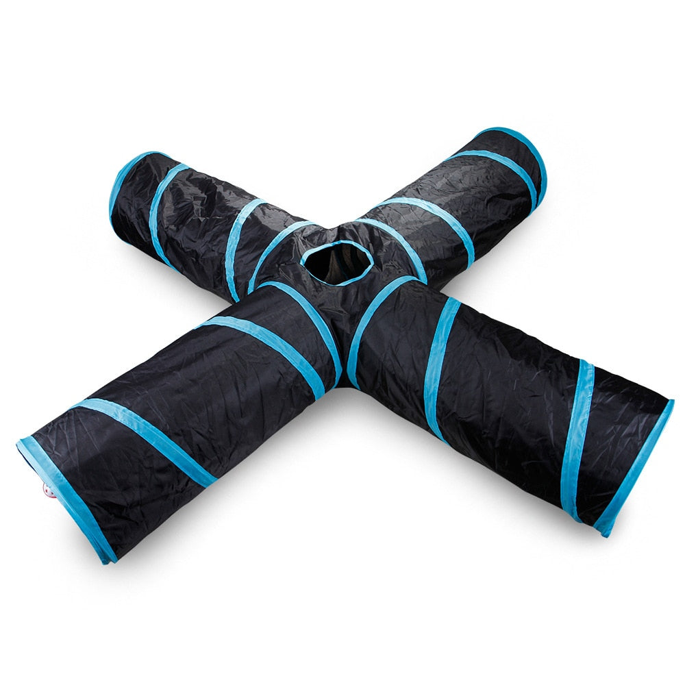 Cat Tunnel Toy Play Tube Interactive Cat Activity Tunnel