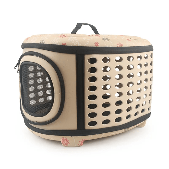 Semi-Rigid Pet Carrier Bag for Dogs and Cats Travel Tote