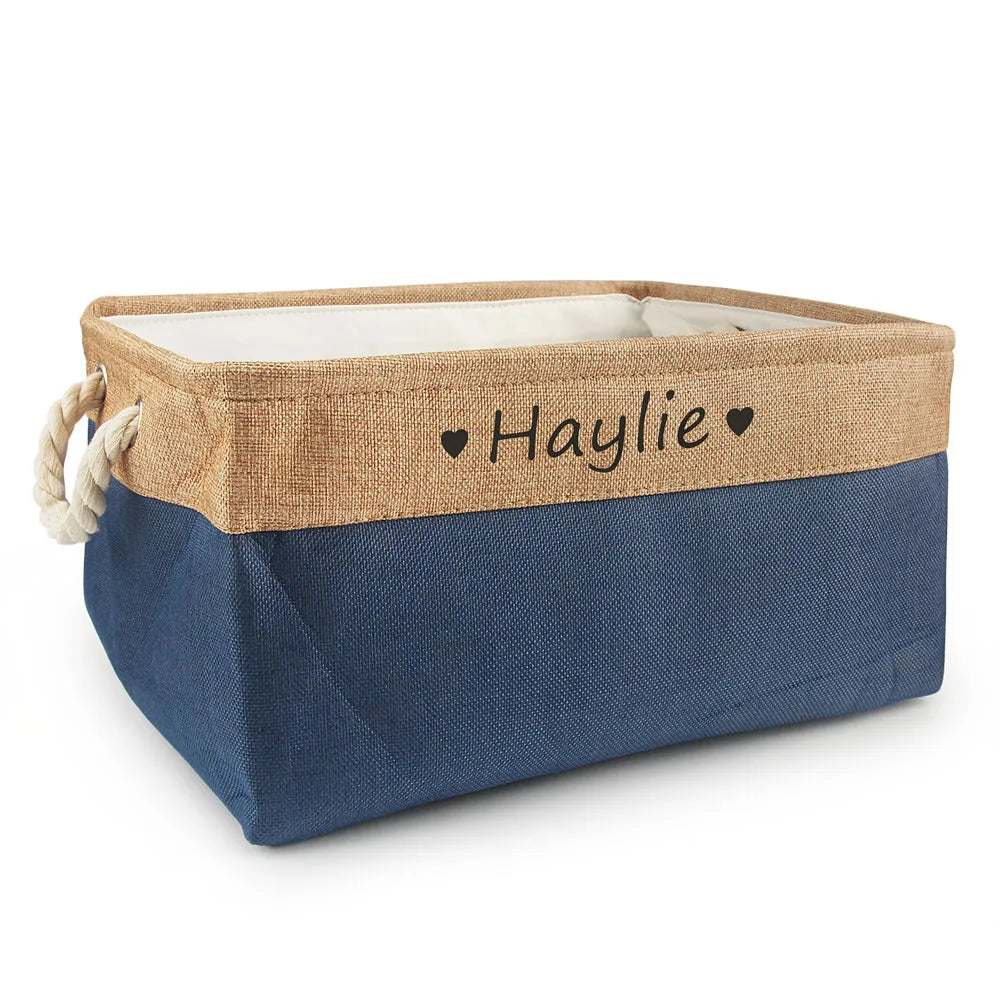 Personalized Custom Pet Storage Basket Organizer for Dog Cat Supplies
