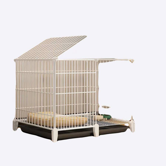 White Dog Exercise Pen with Double Gate Indoor Outdoor Pet Playpen Fence Yard Enclosure