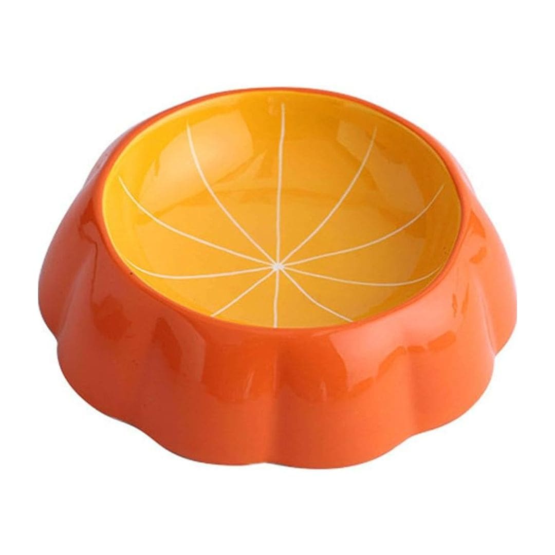 Small Ceramic Dog and Cat Bowl Fruit Design Pet Dish