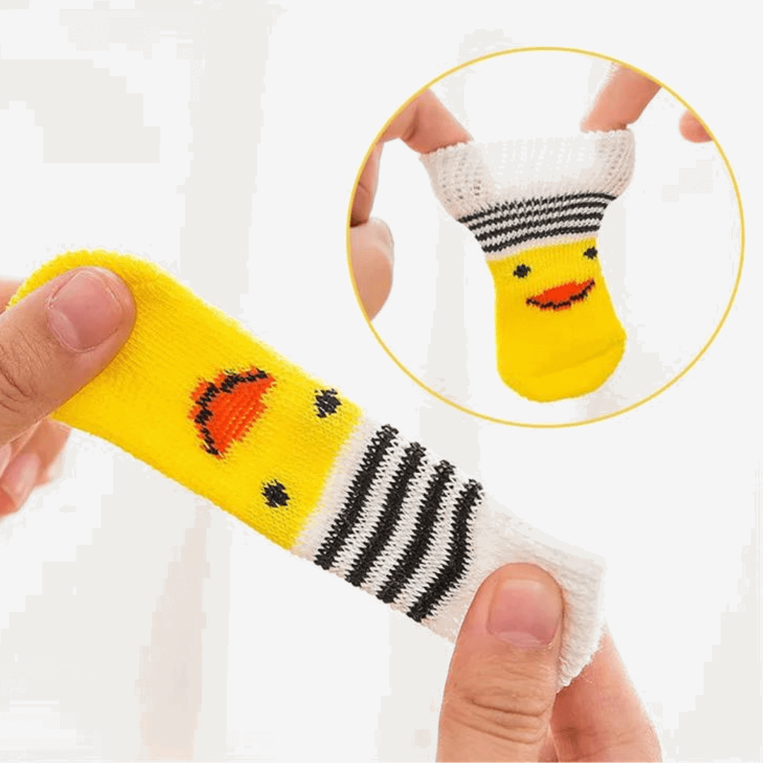 Dog Socks Yellow Striped Non Slip Pet Booties