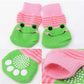 Dog Socks with Frog Design Cute Pet Socks for Small and Medium Dogs