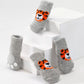 Dog Socks Gray Tiger Pattern Non Slip Pet Booties