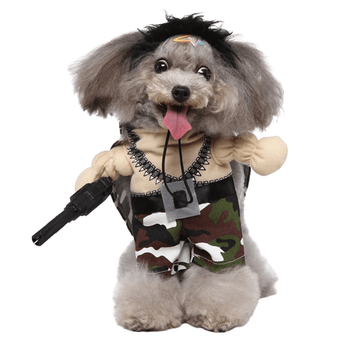 Military Dog and Cat Costume Pet Army Uniform Tactical Halloween Outfit