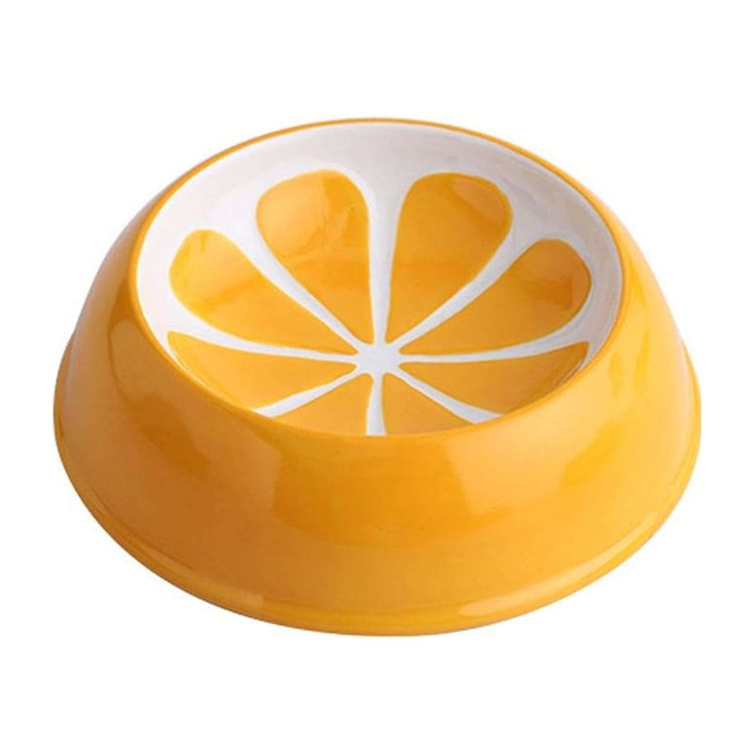 Small Ceramic Dog and Cat Bowl Fruit Design Pet Dish